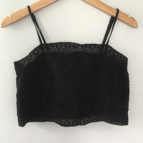 AEO Boho Lace Crop Top - Picture 1 of 3
